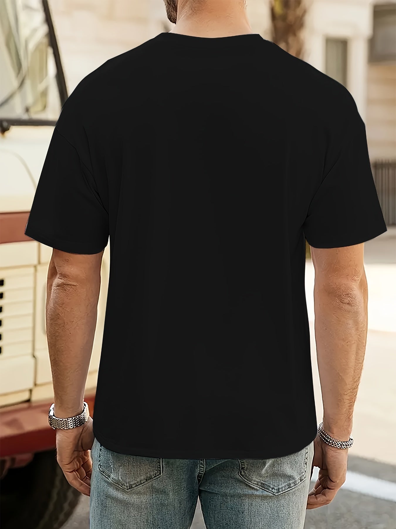 Men's Squirrel Printed T-shirt - Casual Round Neck, Short Sleeve, Summer Outdoor Shirt, Breathable Polyester Fiber