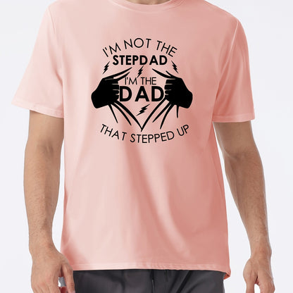 Pink t-shirt with black text and graphic design on a white background