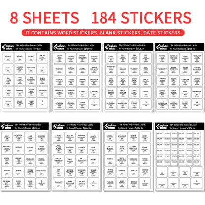 Waterproof Food Labels For Food Pantry