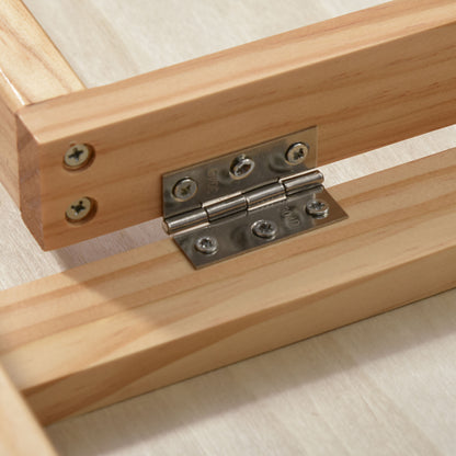 Foldable Pet Ramp With Non-slip Carpet Height Adjustable Pine Wood For Dogs Cats Black