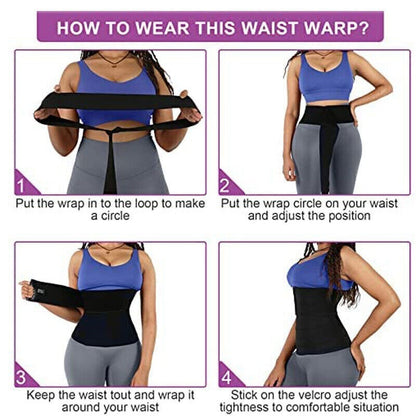 Snatch Me Up Bandage Sweat Wrap Lumbar Waist Support Belt Adjustable Masquerade