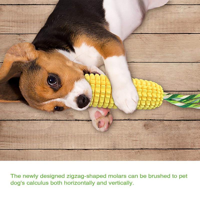PROKEl Dog Chew Toys Corn Stick Toy For Small  Medium Large Breed 5.8   Squeak Corn Stick Ropetoy