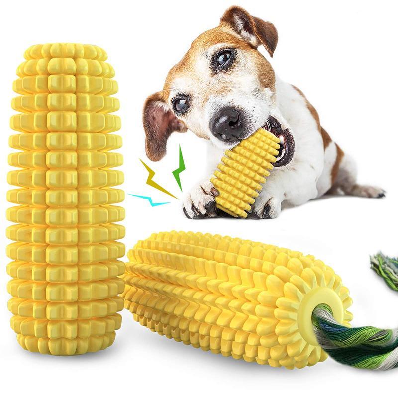 PROKEl Dog Chew Toys Corn Stick Toy For Small  Medium Large Breed 5.8   Squeak Corn Stick Ropetoy
