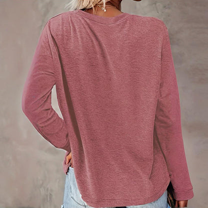 Christmas Shirts For Women, Cute Christmas Tree Graphic Long Sleeve T-Shirt, Funny Holiday Xmas Top For Party, Family Matching PJ Outfit