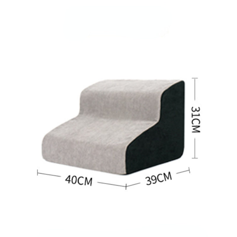 Gray and black wedge-shaped product with dimensions labeled on a white background