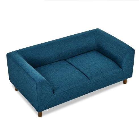 Blue sofa on a white background