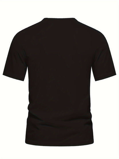 Men's Squirrel Printed T-shirt - Casual Round Neck, Short Sleeve, Summer Outdoor Shirt, Breathable Polyester Fiber